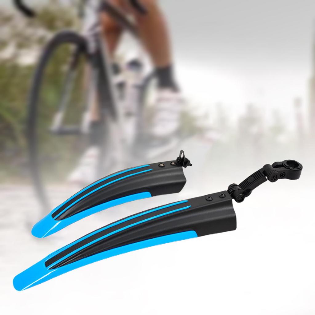 1 Pair Bike Mudguard Front Rear Set Universal Adjustable PP Material Lengthened Widened Easy Clean