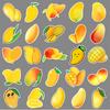 50-Piece Waterproof Mango Cartoon Fruit Stickers for DIY Laptop and Journal Decoration
