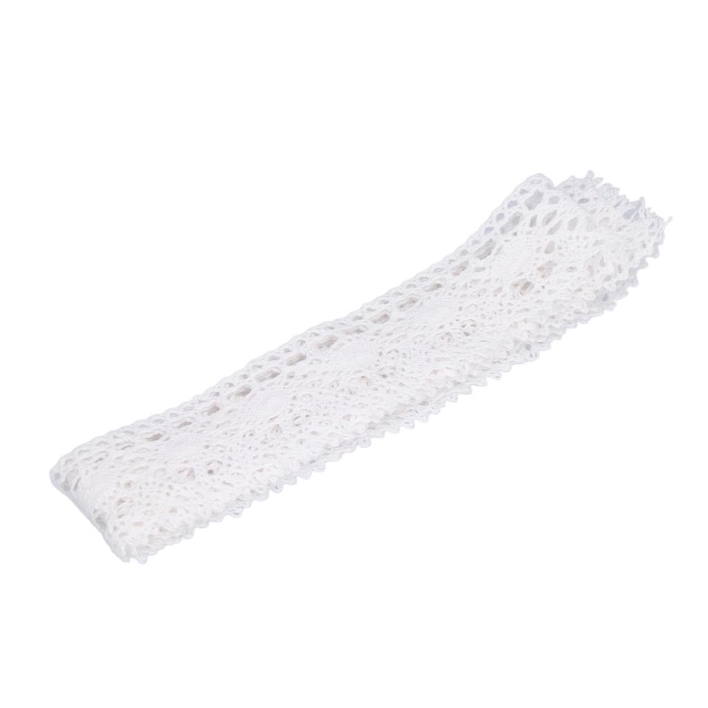 Lace Trim DIY Cotton Net 4cm Width 10 Yards Exquisite White Lace Ribbon for Curtain Clothes Tablecloth Gift Decoration