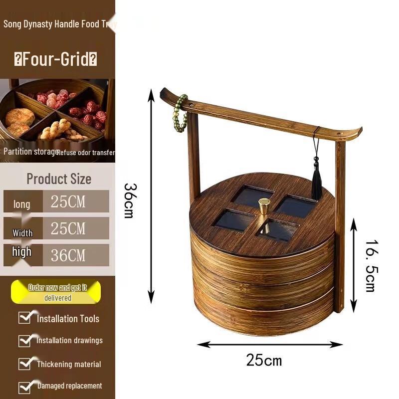 

Retro Chinese Style Walnut Wood Serving Tray