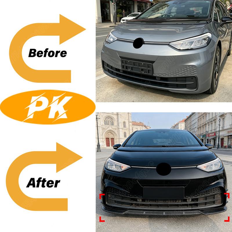 Für VW ID.3 ID3 2019 2020 2021 2022 Automobil Frontstoßstangenlippe Auto Frontschürze Spoiler Karosseriedekoration Modifikationskit