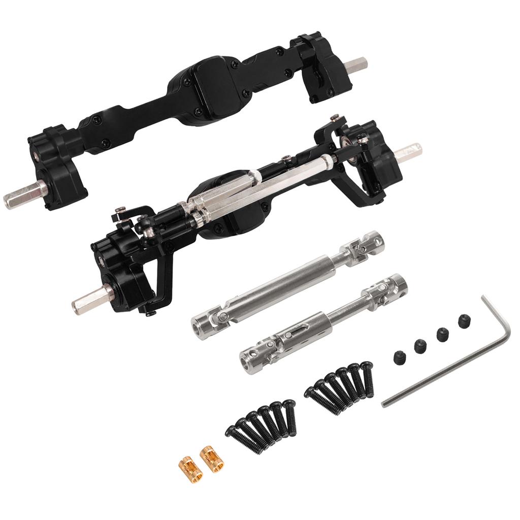 for JJRC 1/10 C8815 Willys MB Retro Jeep Upgrade Accessories Aluminum Alloy CNC Anodized Full Metal Front Rear Portal Axle Set