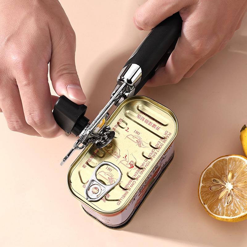 Ouvre-boîte Manuel en Acier Inoxydable Outil Multifonction Robuste pour Boîtes et Bouteilles