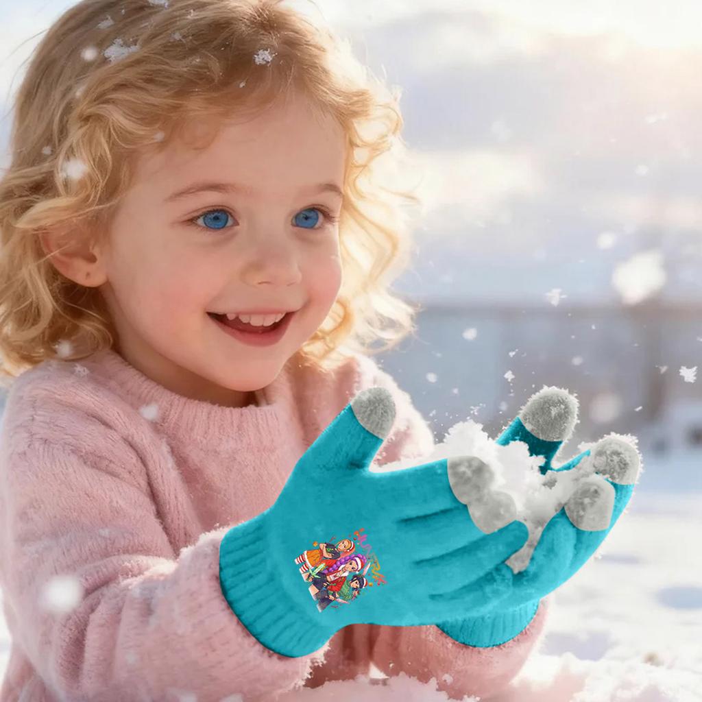 Children's Woolen Finger Gloves Smartphone Screen Gloves