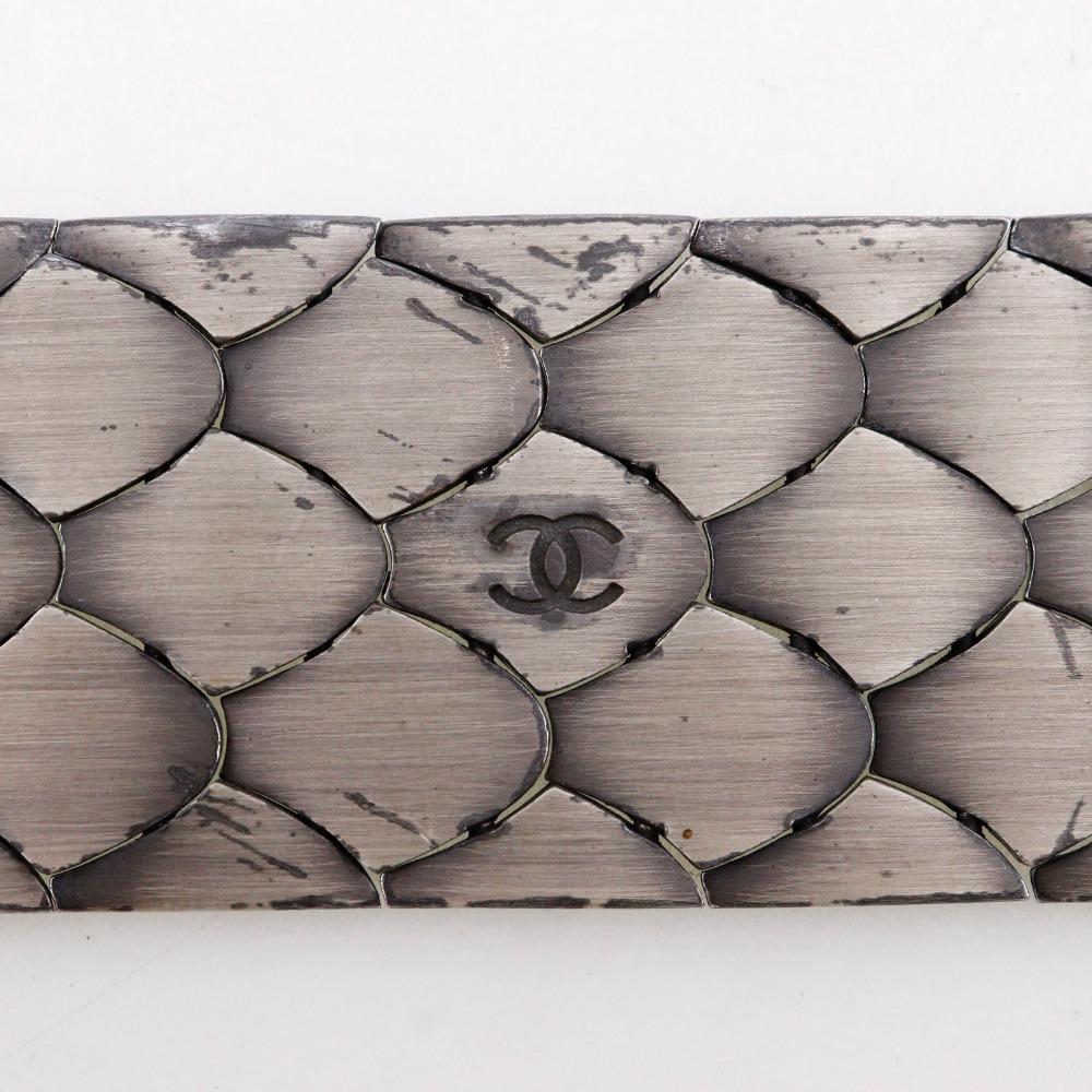 CHANEL COCO Mark Bracelet Silver metallic 106g Women Used