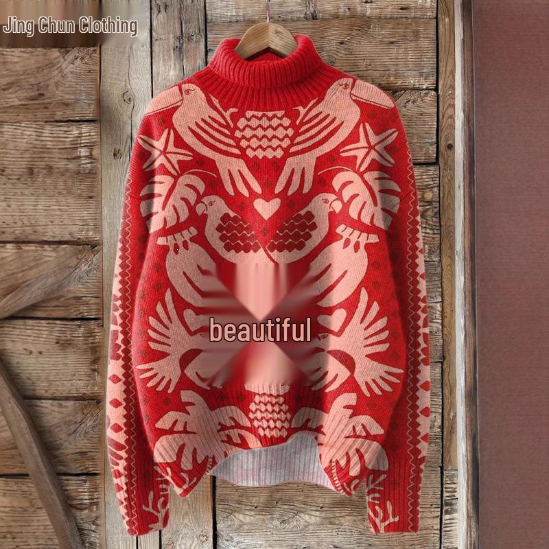 Neuer bedruckter lässiger Umhang Cardigan Pullover