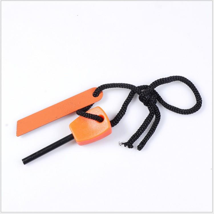 Compact Camping Survival Kit: Waterproof Mini Flint Fire Starter with Magnesium Rod for Hiking
