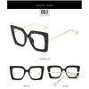 Plain Lens Glasses, Large Frame, Square-shaped Glasses, Blue Light Blocking Glasses, Batch 1916