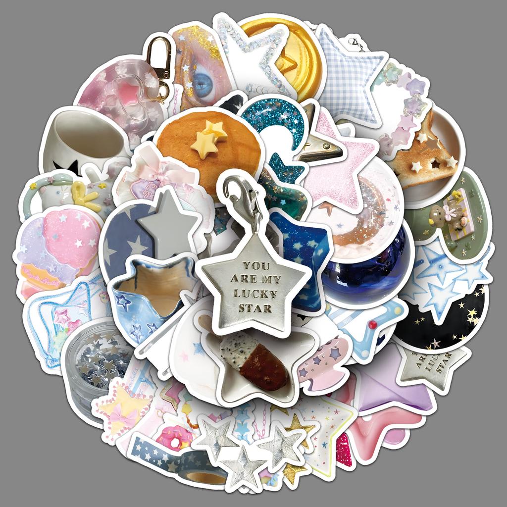 50 Stars Ins Style Graffiti Stickers Creative Korean Small Fresh Decorative Notebook Tablet DIY Stickers