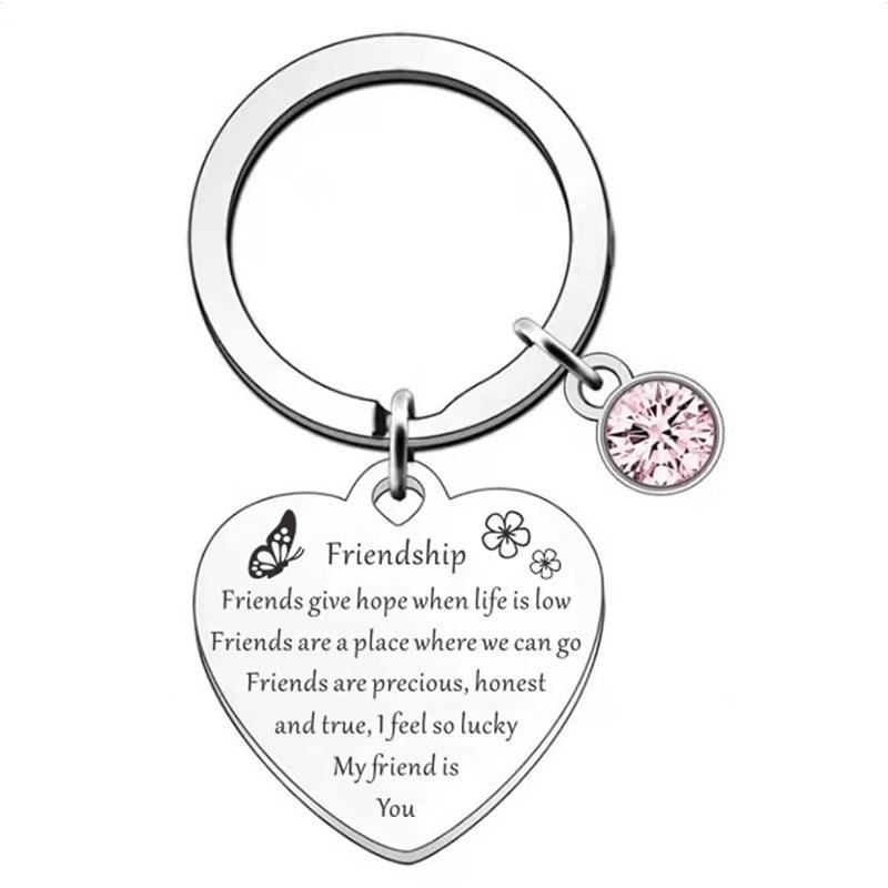 Keychain Steel Stainless Keyring Christmas Friendship Gifts Backpack Pendant
