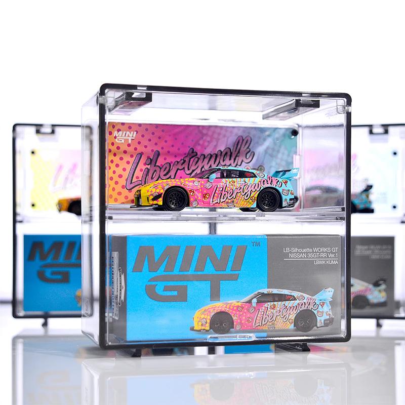 1 Satz Doppelschichtige Kleinmaßstab Auto Modell Displaybox Transparent Staubdicht Aufbewahrungsbox Große Kapazität Desktop Organizer Box