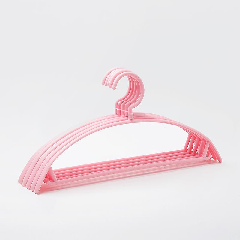 I KNOW Plastic Hanger 10PCS Wide Shoulder Clothes Hanger 42CM Length Simple Style Storage Using Black White PP Coat Round Hanger
