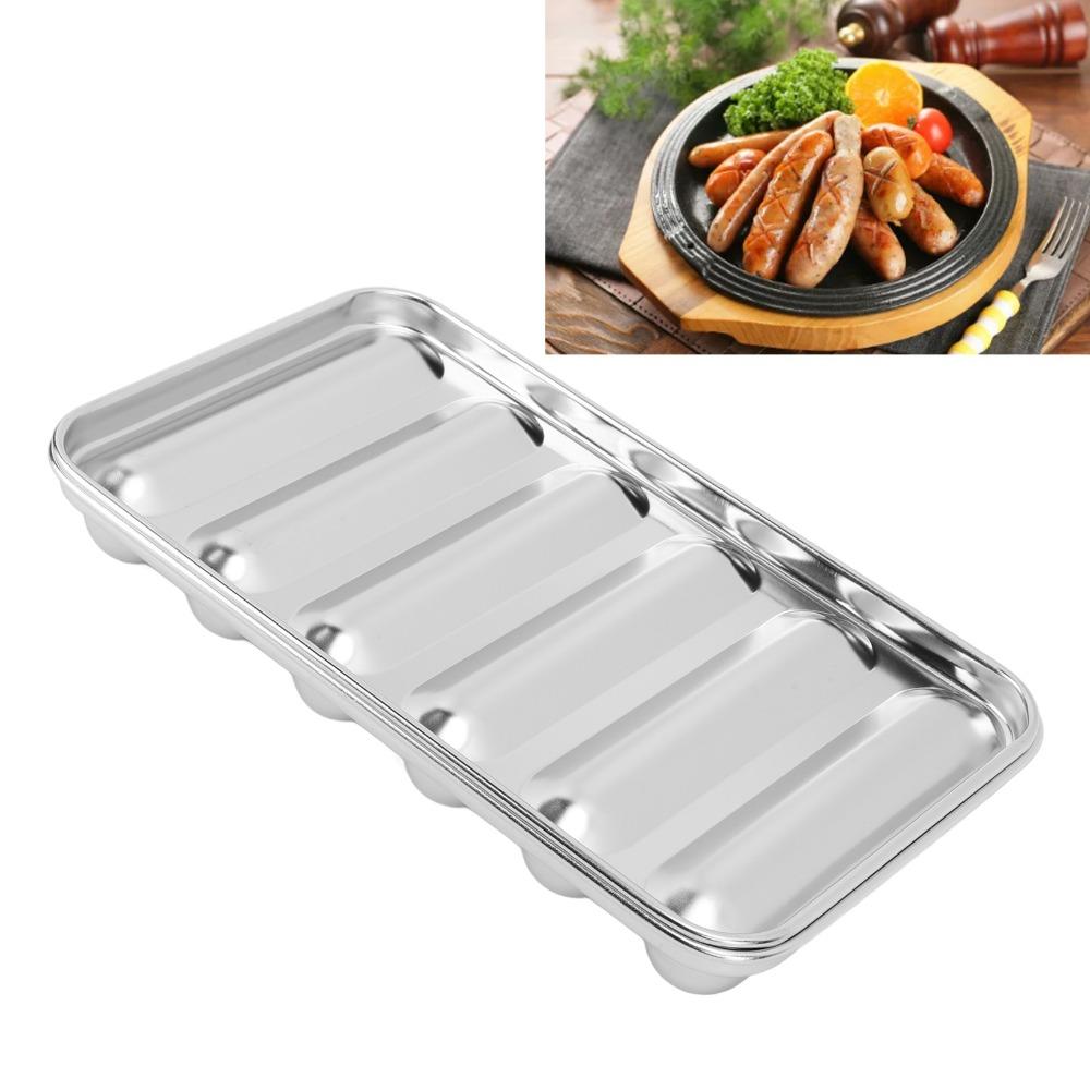 304 Stainless Steel Hot Dog Mold Silver Sausage Baking Mold Durable Sausage Mold Home Kitchen