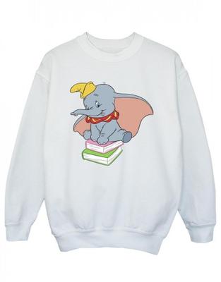 Girls Dumbo Sitting On Books Sweatshirt