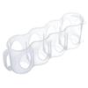 Japanese Four-Grid Transparent Beverage Storage Rack with Handle for Refrigerators