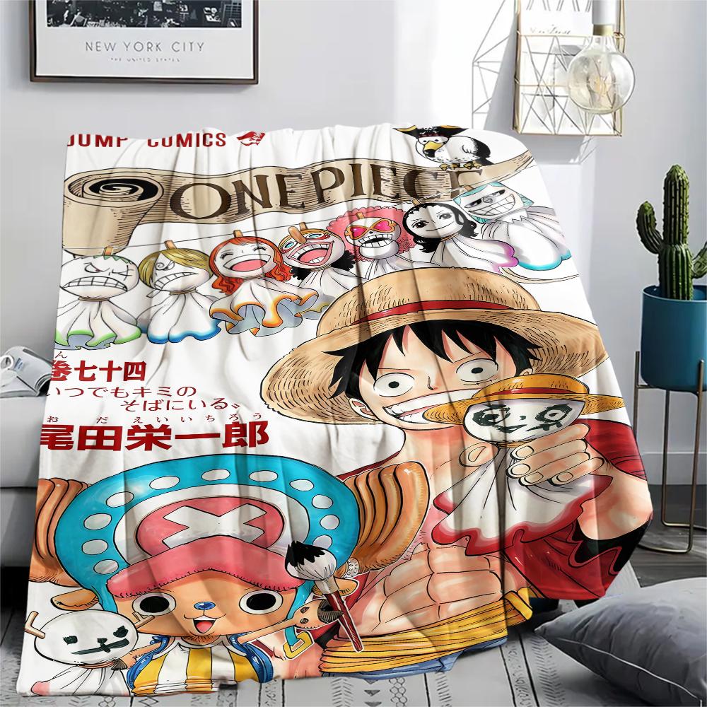 One Piece character Print Flannel Blanket,High quality Comfortable for All Seasons,Home Decor,Warmth and Comfort,Perfect for Christmas Gifts