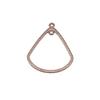 Irregular Oval Frame Connectors Moon Hammered Texture Links For Earring Making