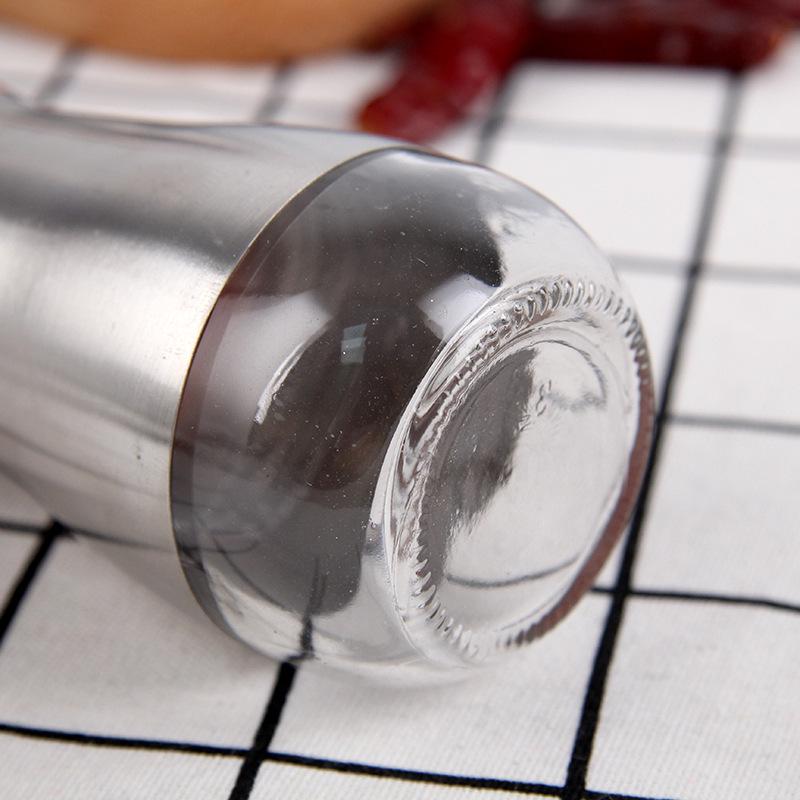 Stainless Steel & Glass Spice Jar Set - Modern Salt & Pepper Shakers