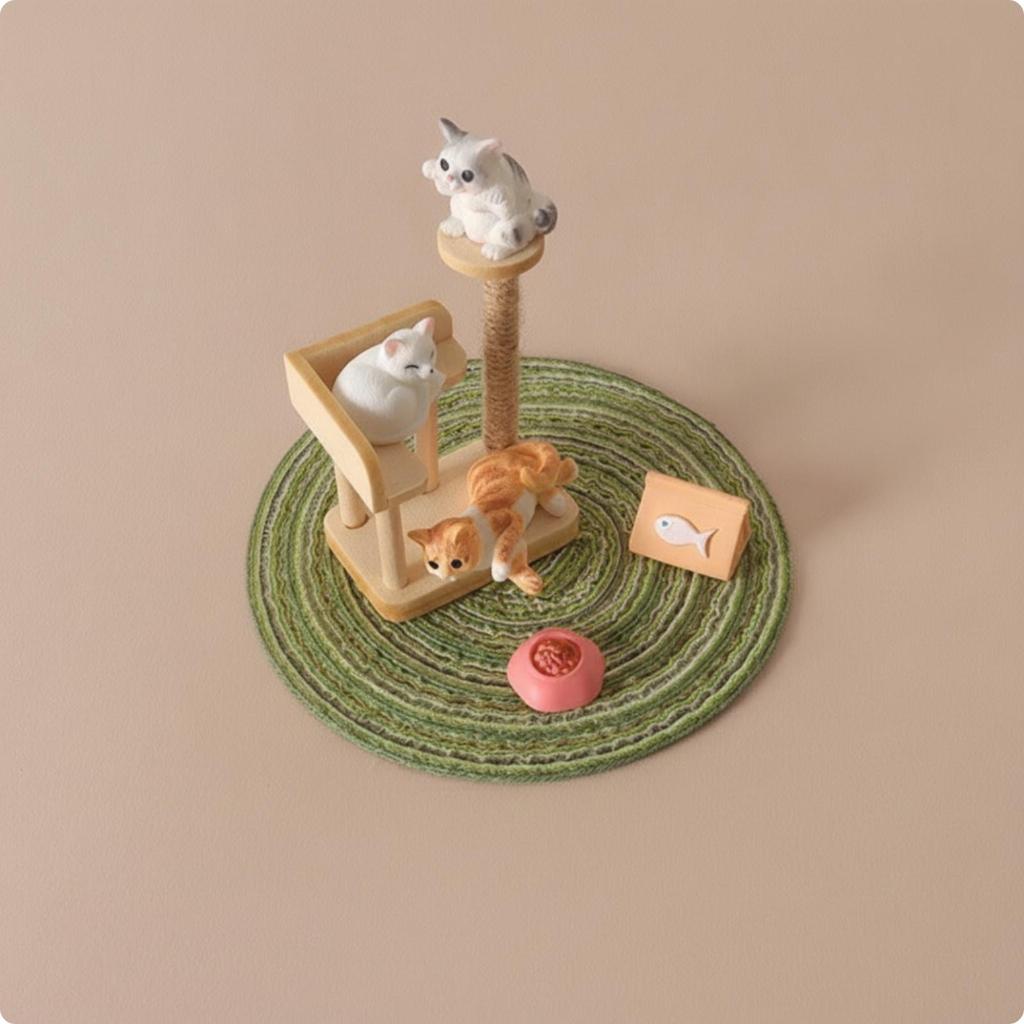 Miniature Cat Tree Cute Decoration Compact for Photo Styling, Photographers
