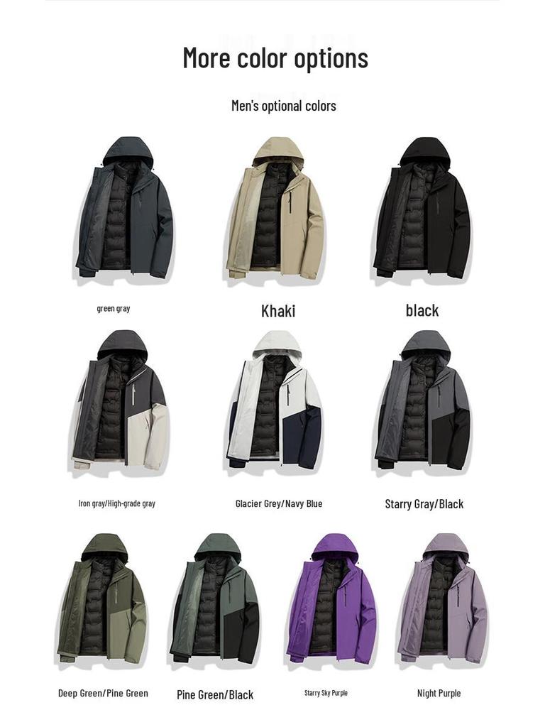 Autumn/Winter 2024 High-End Windproof Jacket with Three-Proof Fabric & 90% White Duck Down Liner for Couples