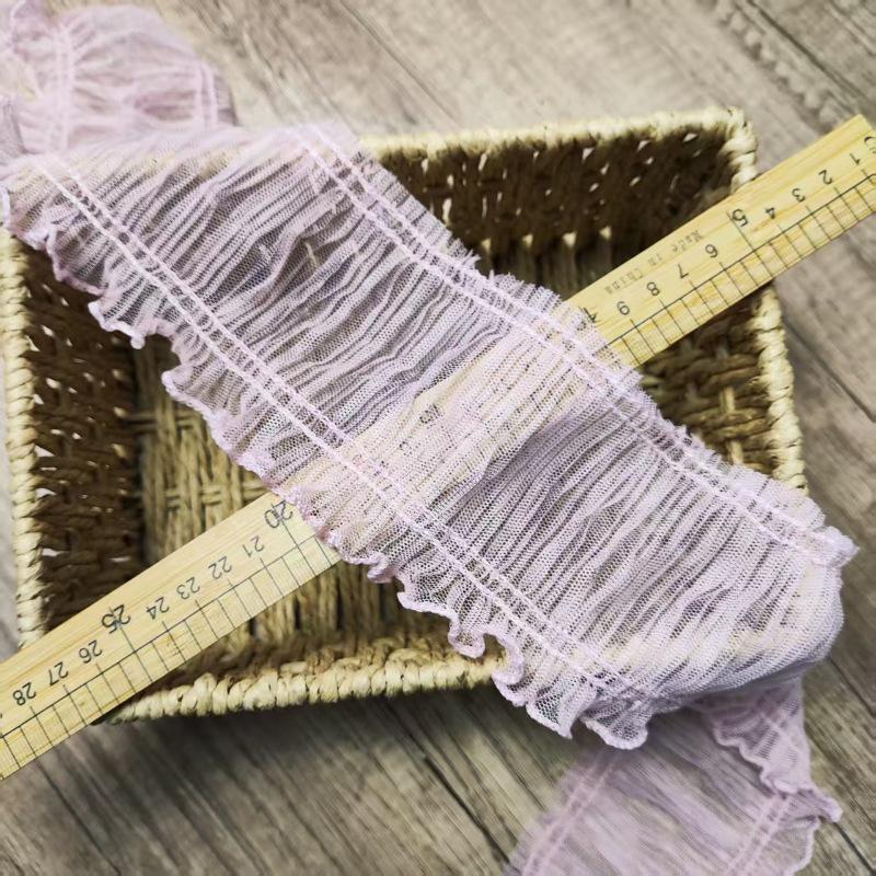 10cm Wide Lightweight Mesh Pleated Lace for DIY Skirt or Cuff Extensions