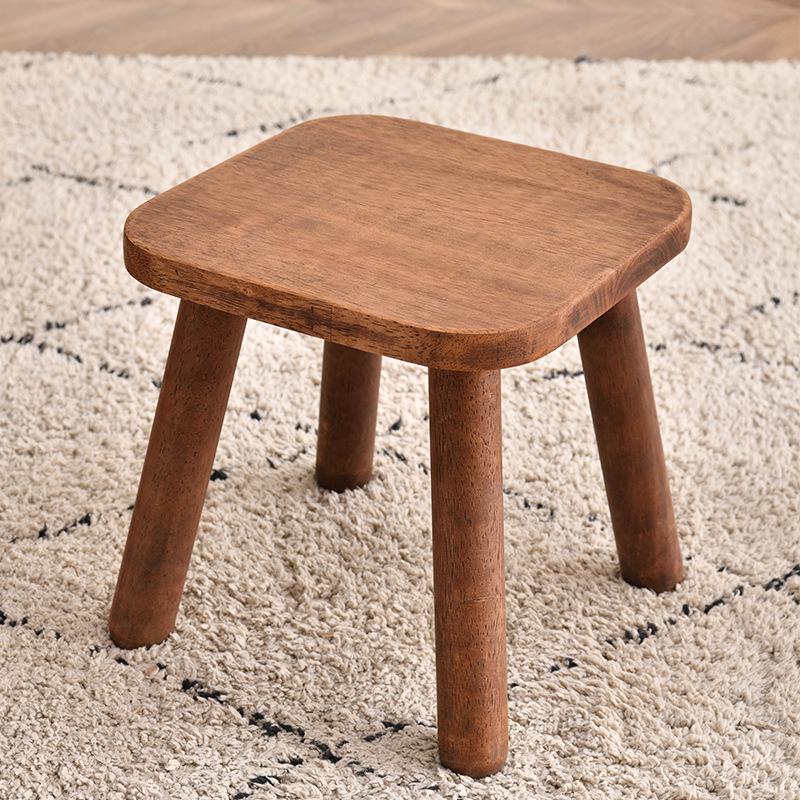 Solid Wood Children`s Round Stool -