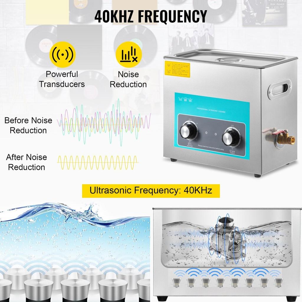 Ultrasonic Jewelry Cleaner with Heater Timer for Cleaning Eyeglass Rings