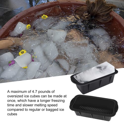 Extra-large ice maker, extra-large ice, 24.8x12.2x7cm ice cube tray, extra-large ice cube tray, large ice cube mold for ice bath, slow to melt, large