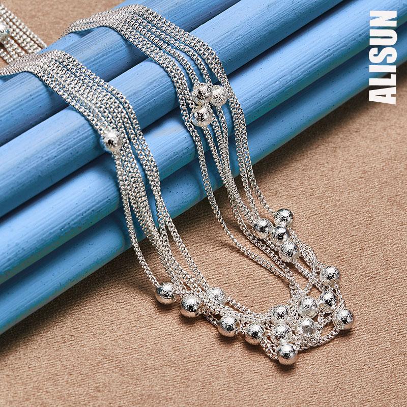 925 Sterling Silver Grape Bead Necklace Fashionable Wedding Jewelry