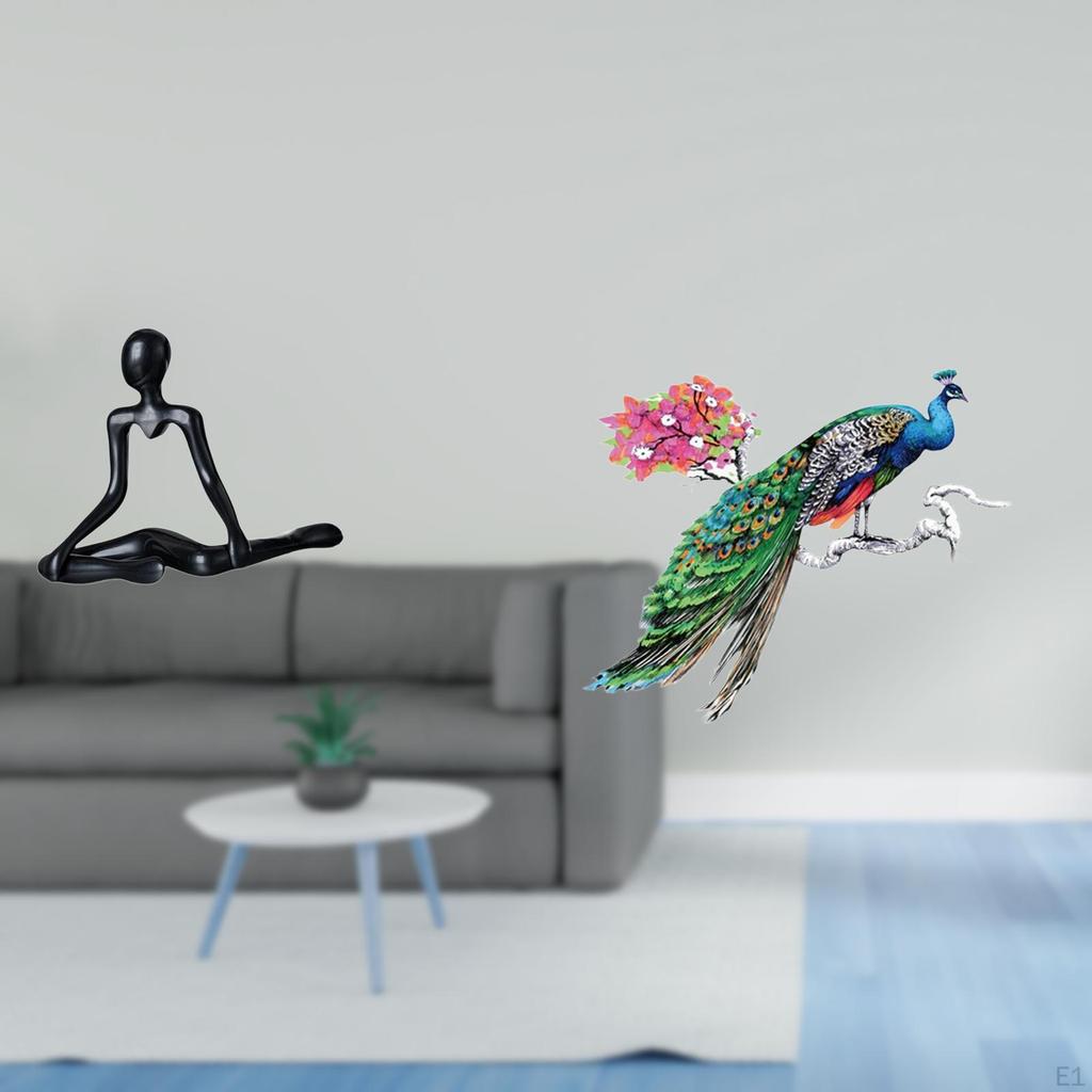Creative Abstract Thinker Sculpture And Retro Wall Art Decor Unique Decorative Figurine PVC