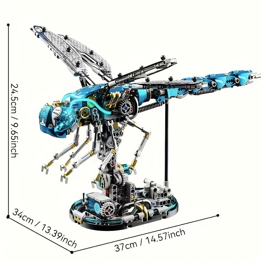 Series Technology Dragonfly Building Block Models High-Precision Models Complex Designs Precise Parts Stable Structure Assembly Kits A Great