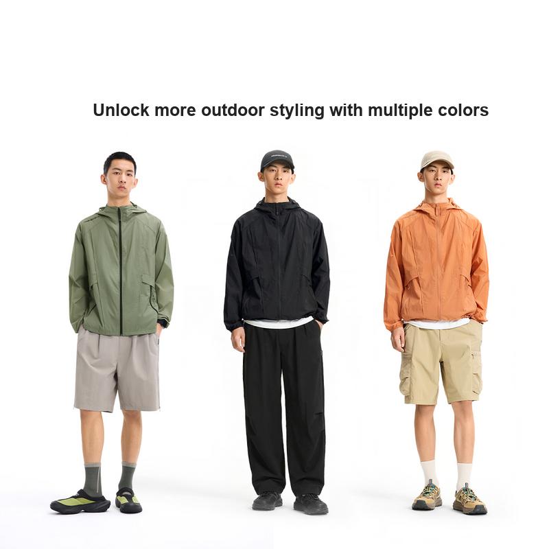 Li Ning Outdoor CF Water-Resistant Comfortable UPF 50+ Sun Protection Jacket Men jackets Amber-Brown AFDW215-2