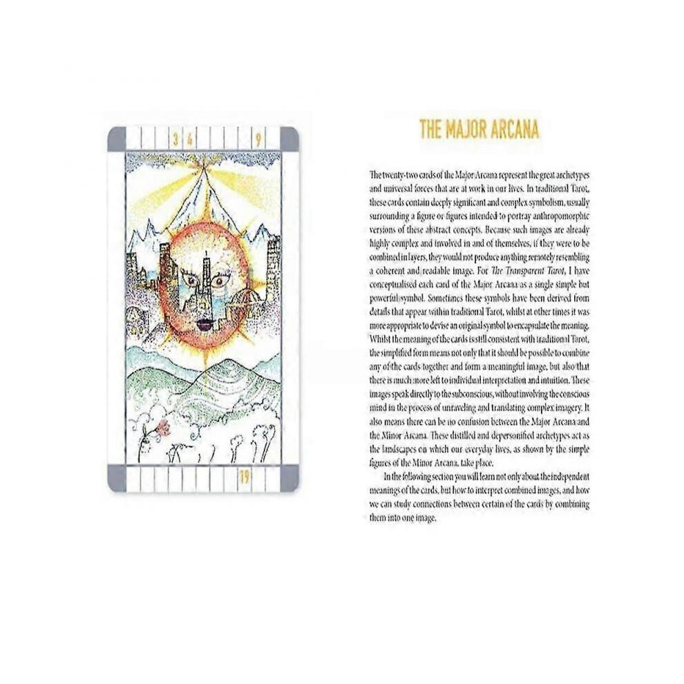 Transparent Tarot 2nd Edition Cards - Unique See-Through Divination Set for Beginners, Party Games & Spiritual Growth Less