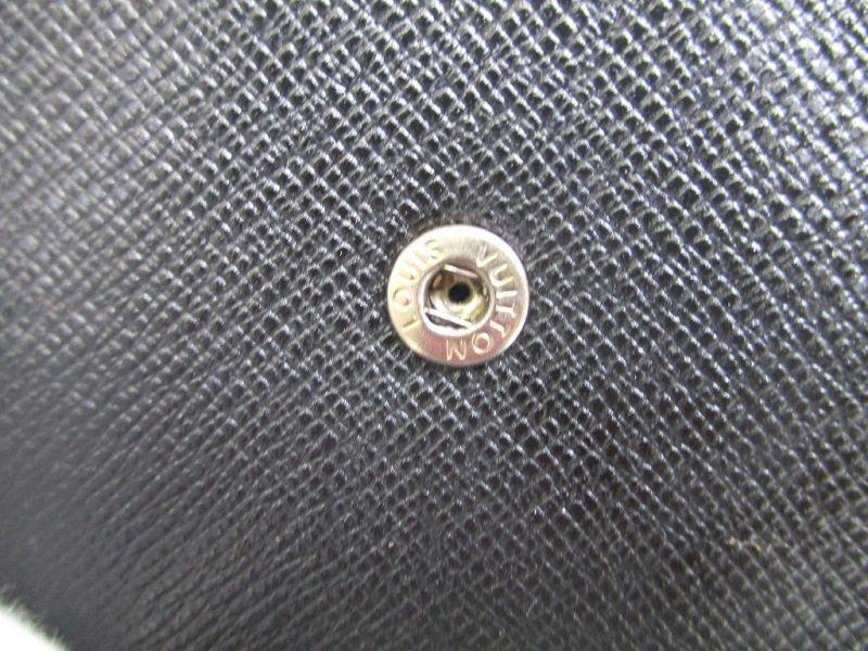 Authentic LOUIS VUITTON Ardoise Black Taiga Leather Bifold Wallet #a240  Refurbished