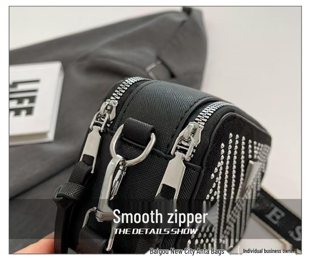 Chao Torba z szerokim paskiem z dżetami: Damska codzienna modna torba na ramię i crossbody