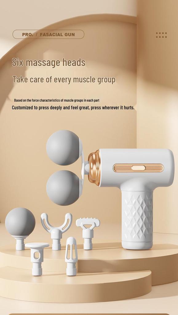 Handheld Angled Fascia Gun: Full Body Electric Massager for Waist, Back, Shoulder, and Neck.