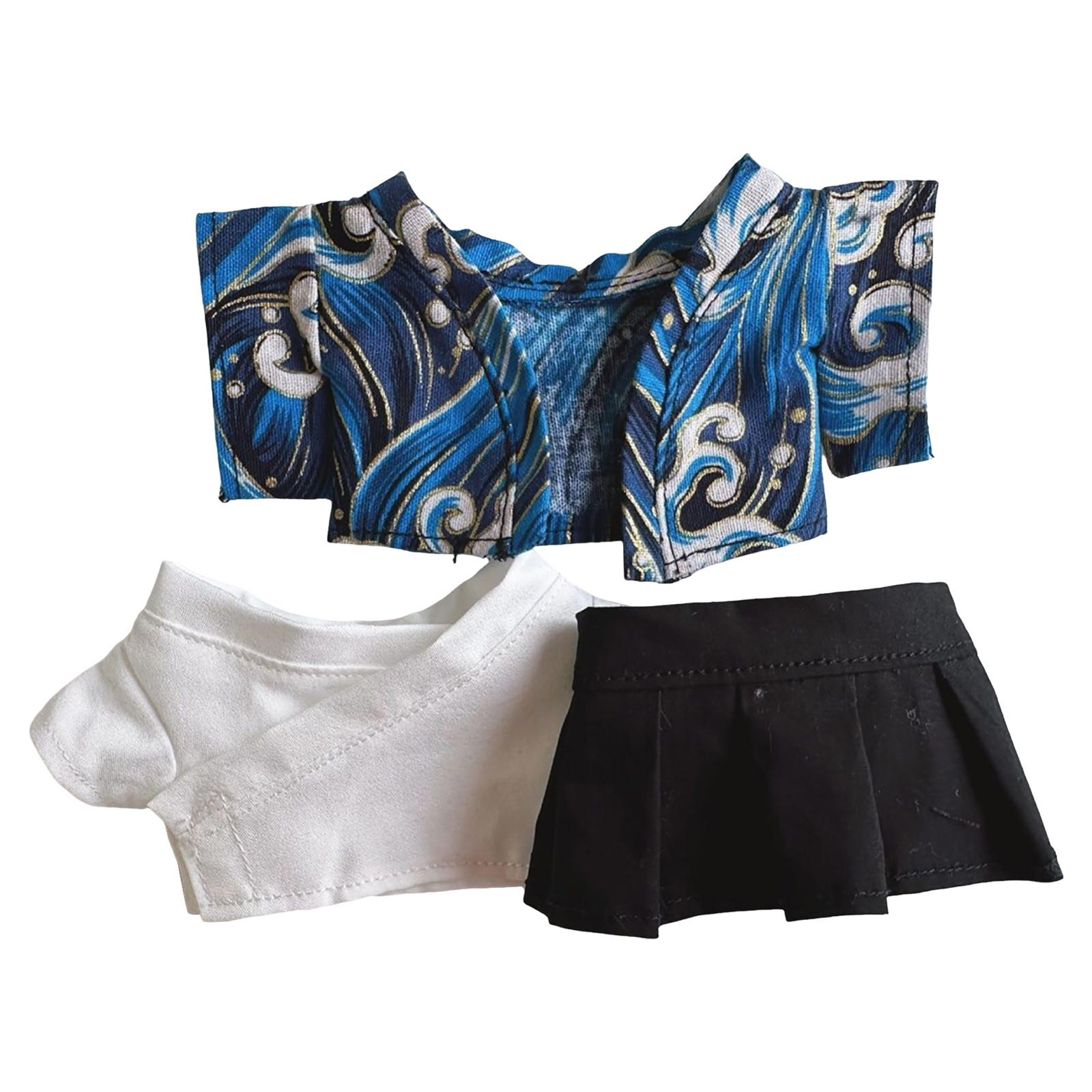 

Милая плюшевая кукла игрушка подарок мультфильм детская тряпичная кукла сменная одежда, плюшевые игрушки аксессуары One Size