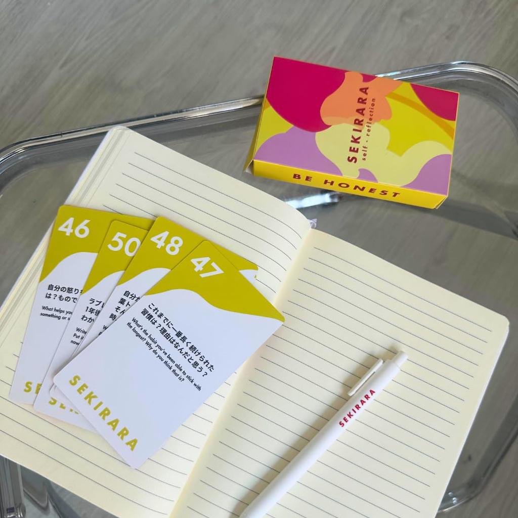 Sekirara Karten Reflexion Geschenk Präsent Zweisprachiges Kartenspiel in Japanisch und Englisch 50er-Pack