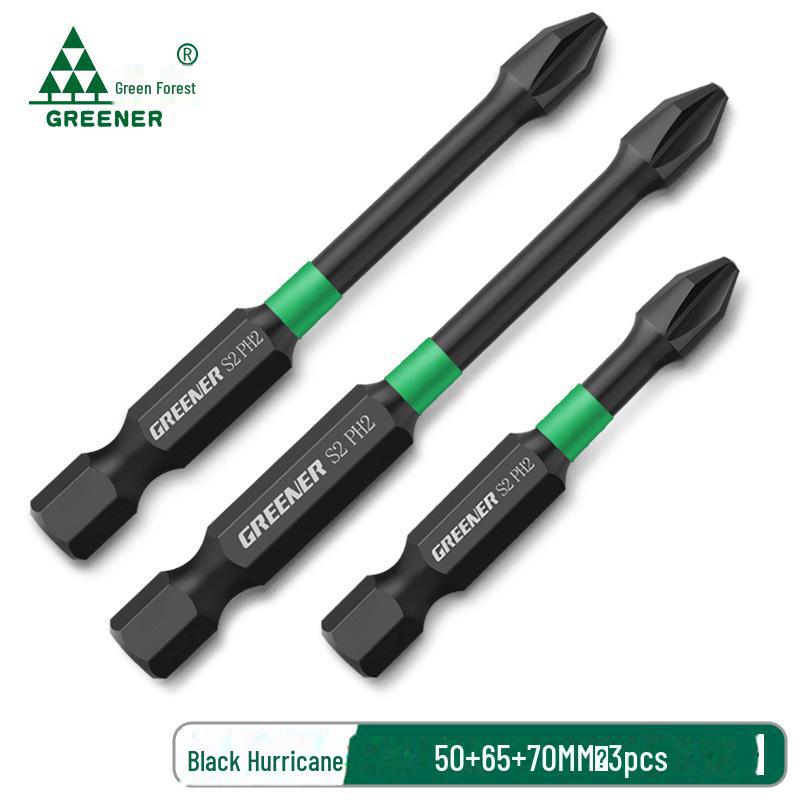 Green Forest High-Impact Magnetic Cross Hand Drill Set with German-Imported Screwdriver Bits