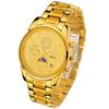 Yalalusi Luxury Gold Shell Roman Scale Multi-Function Men'S Watch, Three-Eye Chronograph Waterproof Business Watch