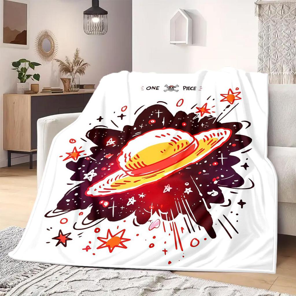 ONE PIECE Monkey D. Luffy Print Blanket Warm Comfortable Flannel Blanket Suitable for Bedrooms,Sofas, Beds,Chairs -QIAO97