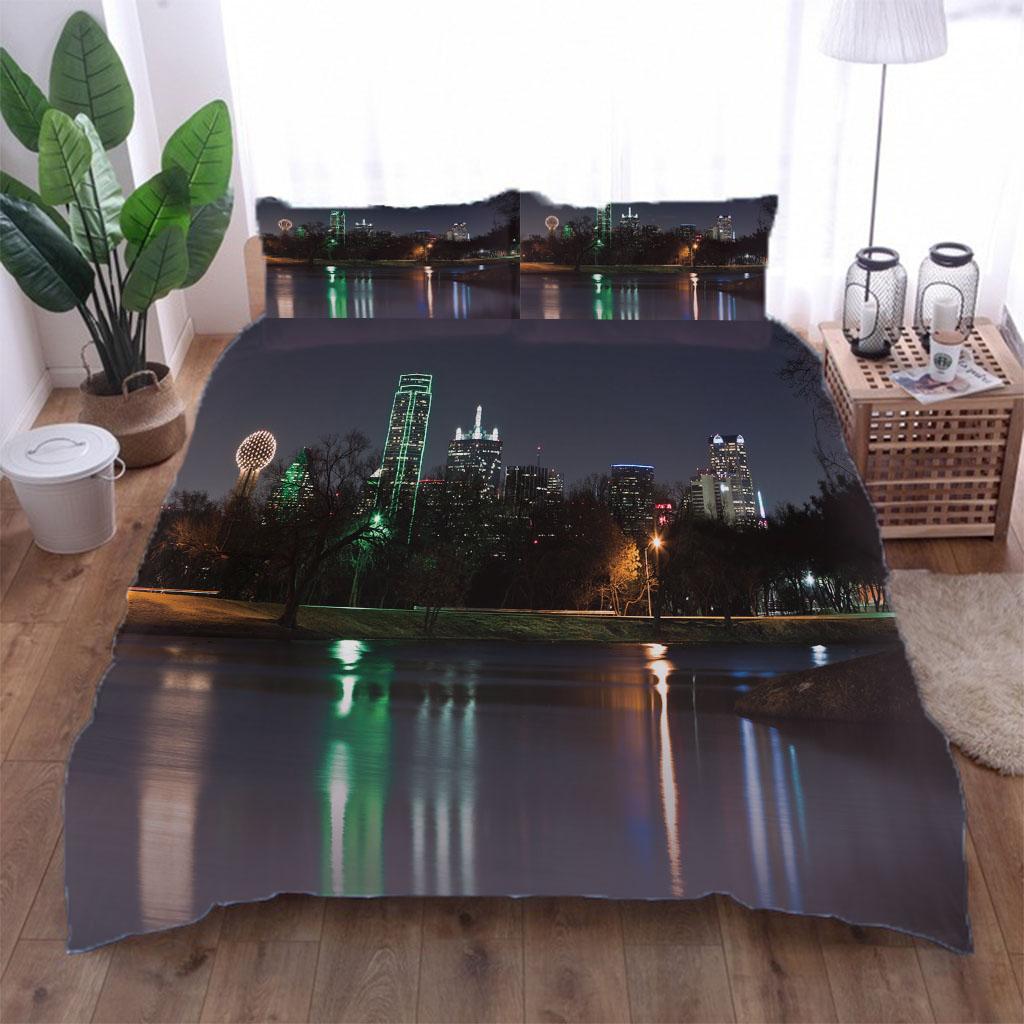 3D City View With Tall Buildings Bedding Sets Luxury Duvet Cover Comforter Set Exquisite Bedding Supplies Gift