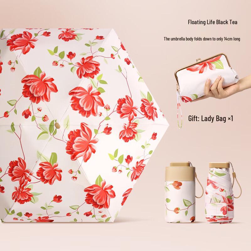Pu Lian Digital Print Folding Sun & Rain Umbrella