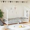 VidaXL Bed Frames for Children, Single Bed with Slatted Base, Bedroom Furniture, Modern, White 90x200 Cm 835704