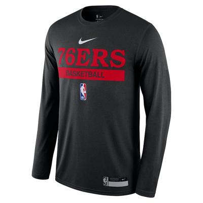 X NBA Philadelphia 76ers 2022/23 Leggenda On-Court Pratica Performance Logo Vintage Traspirante Girocollo Maniche Lunghe T-Shirt Uomo Top DR6535-010