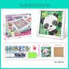Diy Rhinestone Painting Kit For Kids With Frame Creative Cartoon Art Gift For Toddlers