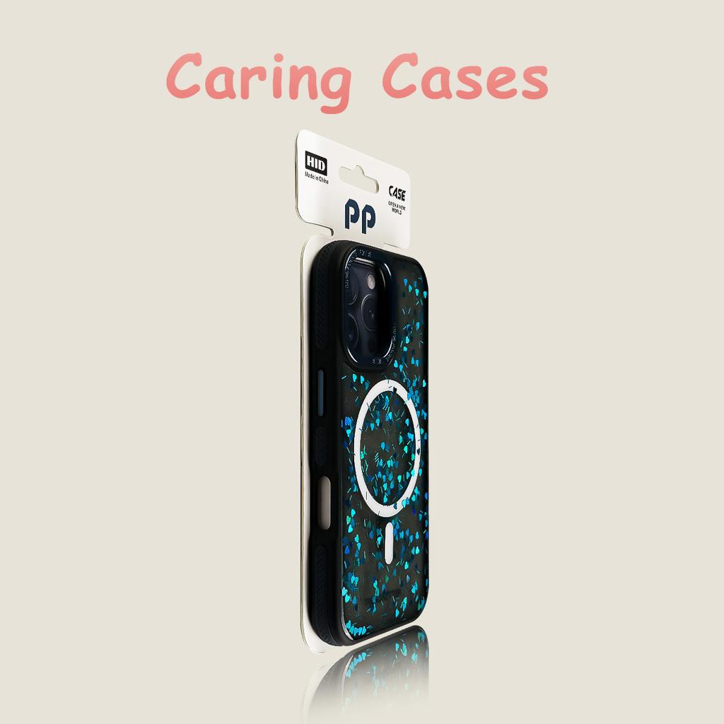 For iPhone 17 Pro Max Case Red Heart Glitter Transparent Acrylic Anti-Slip Shockproof Compatible with iPhone 16 15 14 13