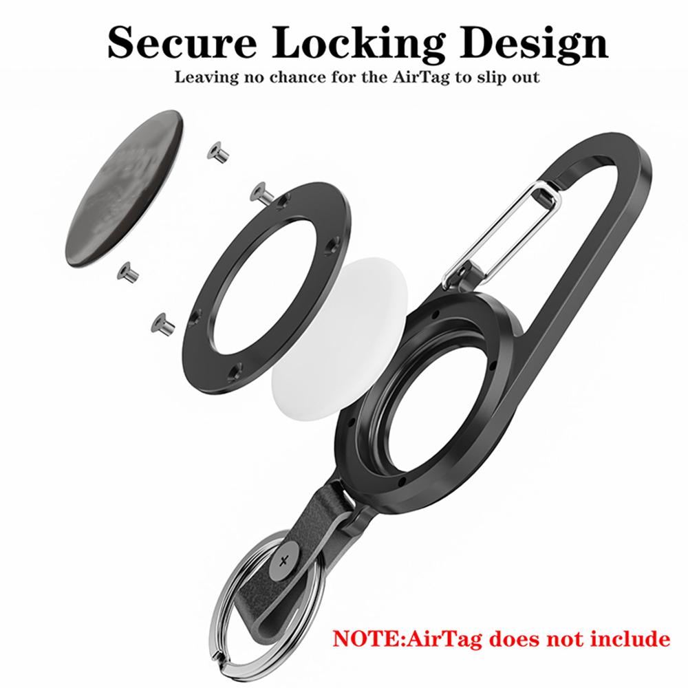 Metal AirTag Holder, Aluminum Alloy Mountain Carabiner with AirTag Case, Heavy Duty Super Hard AirTag Keychain