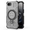 For iPhone 16e Magnetic Case Rotating Metal Kickstand Shockproof PC+TPU Phone Back Cover