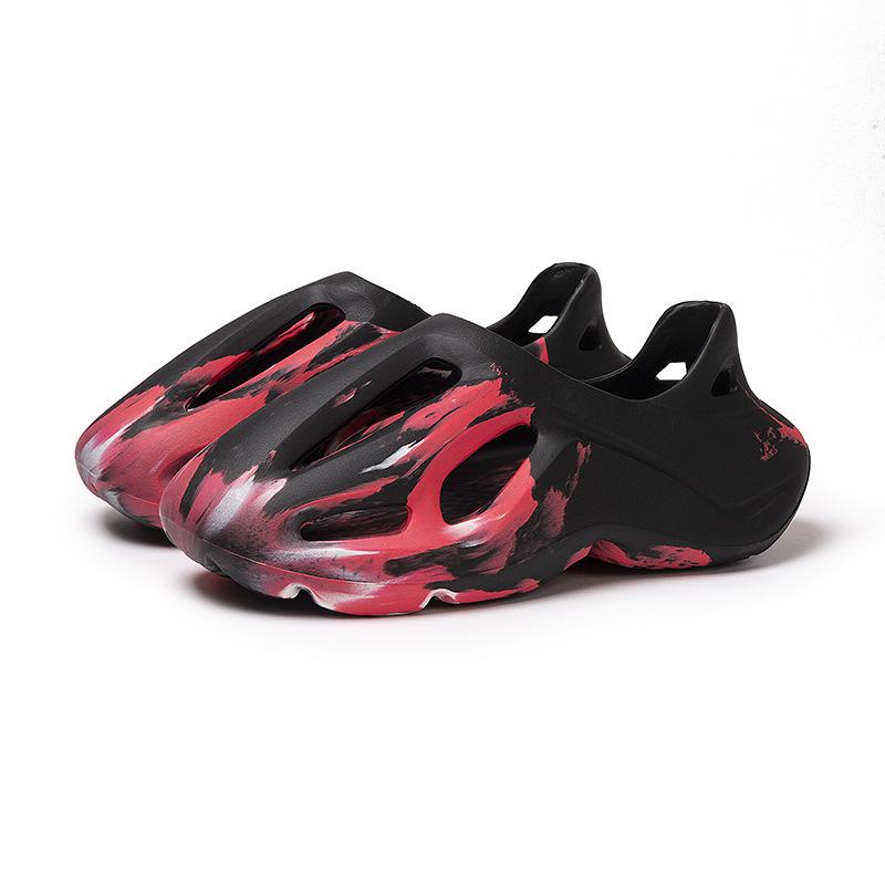 EVA Men's Color Block Trend Sandals - Creative National Tide Beach Shoes with Thick Sole